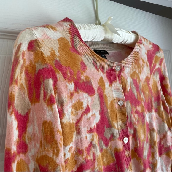 Talbots Summer Watercolor Floral Cardigan - Picture 5 of 8